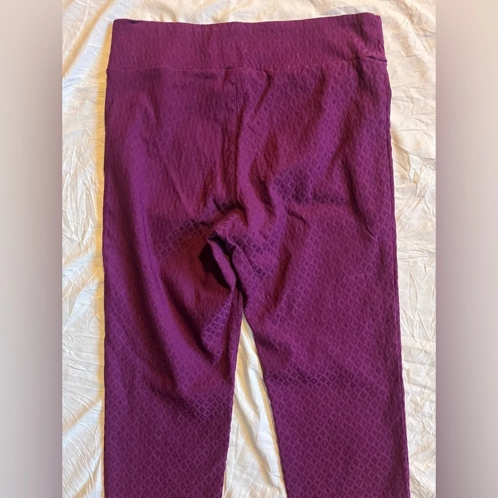Margaret M Slimming Pants Purple High-Waisted Legging Size Medium - Picture 10 of 10